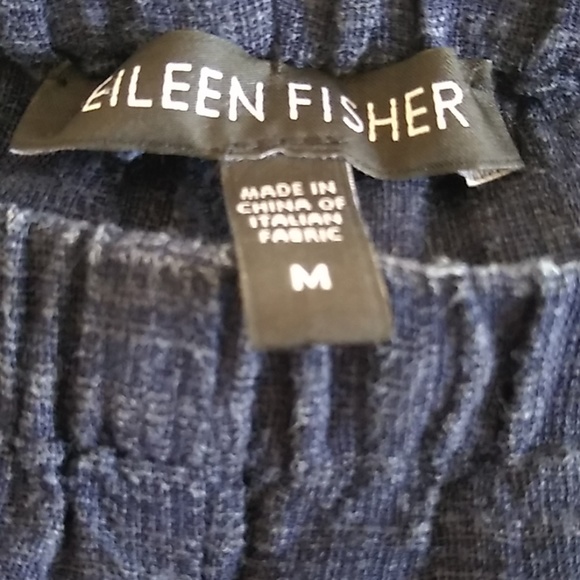 Eileen Fisher Chambray Comfy Capris Size Medium - Picture 3 of 3